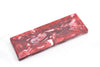 Red resin knife scale