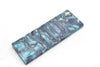 Blue resin knife scale.