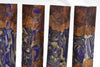 Stabilized hybrid pen blanks with alumilite resin.