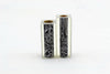 Pearl White/Black Fissure Jr. Series Pen Blank